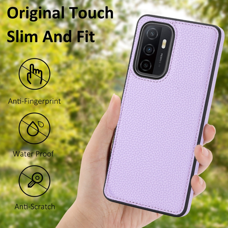 Samsung Galaxy S23+ 5G Litchi Pattern Stitched Side-mounted Phone Case showcasing its stylish design and protective features.